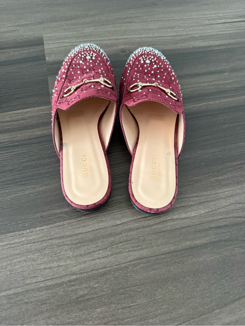 Gucci crystal Princetown loafers - Picture 5 of 9